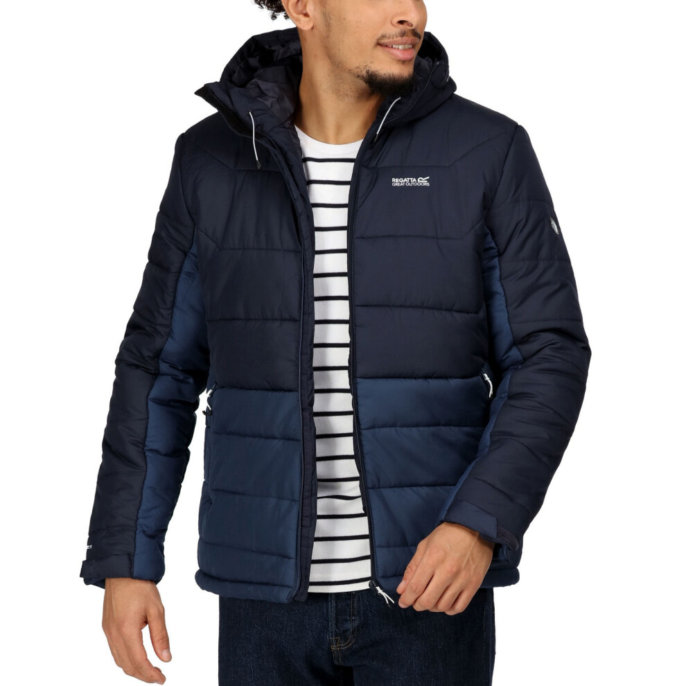 (M, Navy Admiral Blue) Regatta Mens Nevado VI Hooded Warm Insulated Padded Puffer Jacket Coat