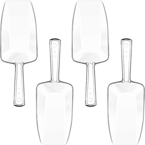 Hestya 4 Pcs Colher de Plástico Transparente Multiuso para Buffet de Natal