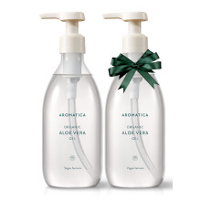 AROMATICA Bio-Aloe-Vera-Gel-Geschenkset, je 300 ml vegane Krperfeuchtigkeitscreme fr gereizte Haut und unreine After-Sun-Hautpflege