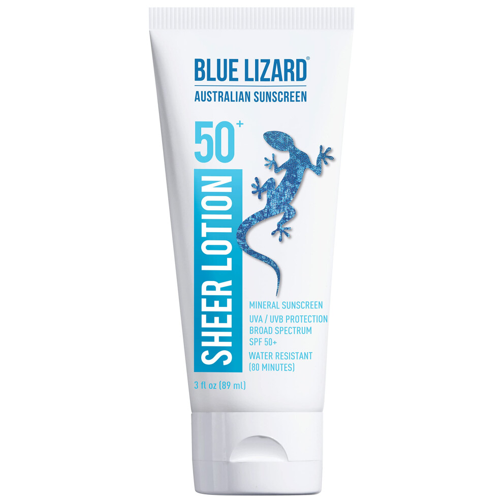 Blue Lizard Australian Sunscreen Sheer Lotion Body, SPF 50+ 3 oz.