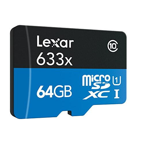 Lexar Lexar High-Performance microSDXC 633x 64GB UHS-I/U1 w/USB 3.0 Reader Flash Memory Card - LSDMI64GBB1NL633R 1
