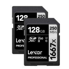 Lexar 128GB SDXC UHS-II Speicherkarte 1667x U3 V60 C10 – bis zu 250 MB/s, ideal für Profis, 4K-Video geeignet