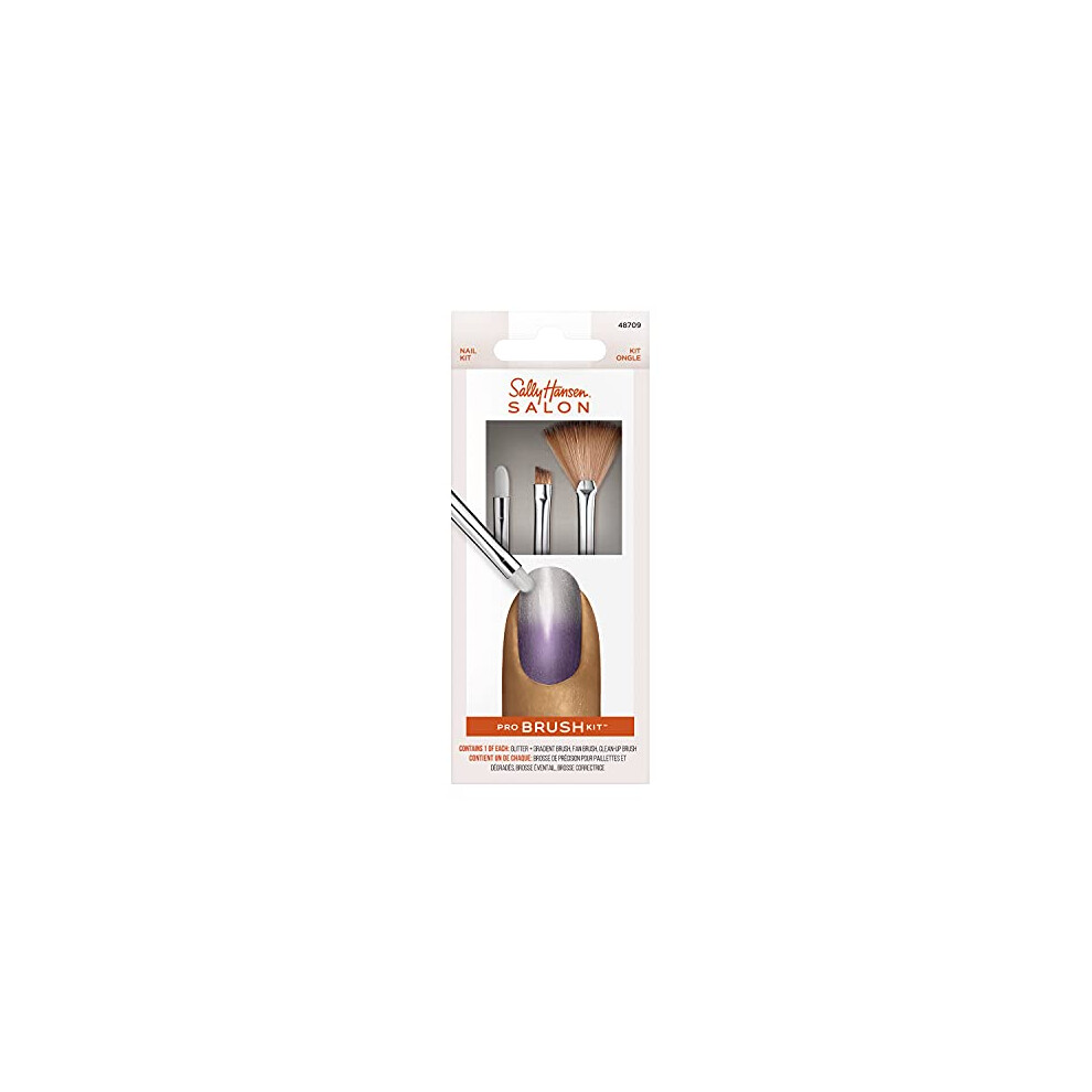 Sally Hansen Nail Salon Pro Brush Kit, 1 Pack, Nail Art Brush Kit, Nail Tools