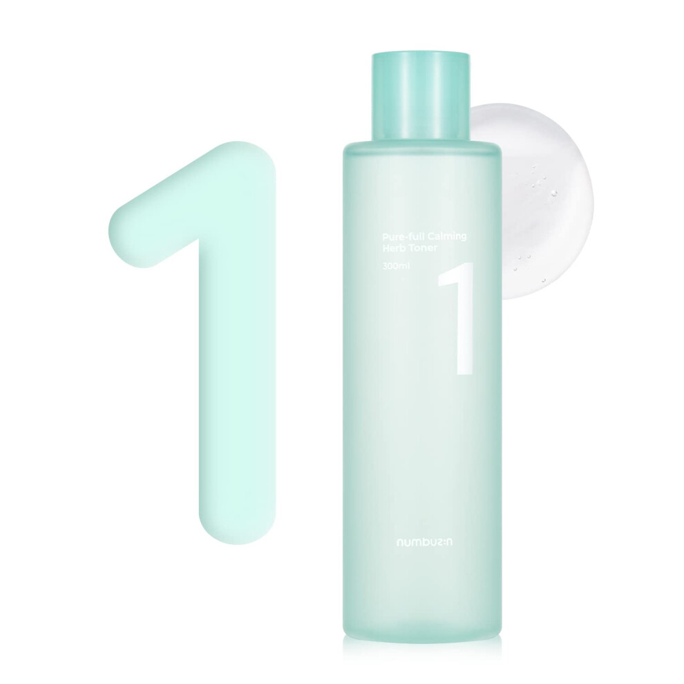 Numbuzin No.1 Pure-Full Calming Herb Toner For Acne-Prone Skin With Centella Asiatica, Deep-Calming Formula, 10.14 Fl Oz