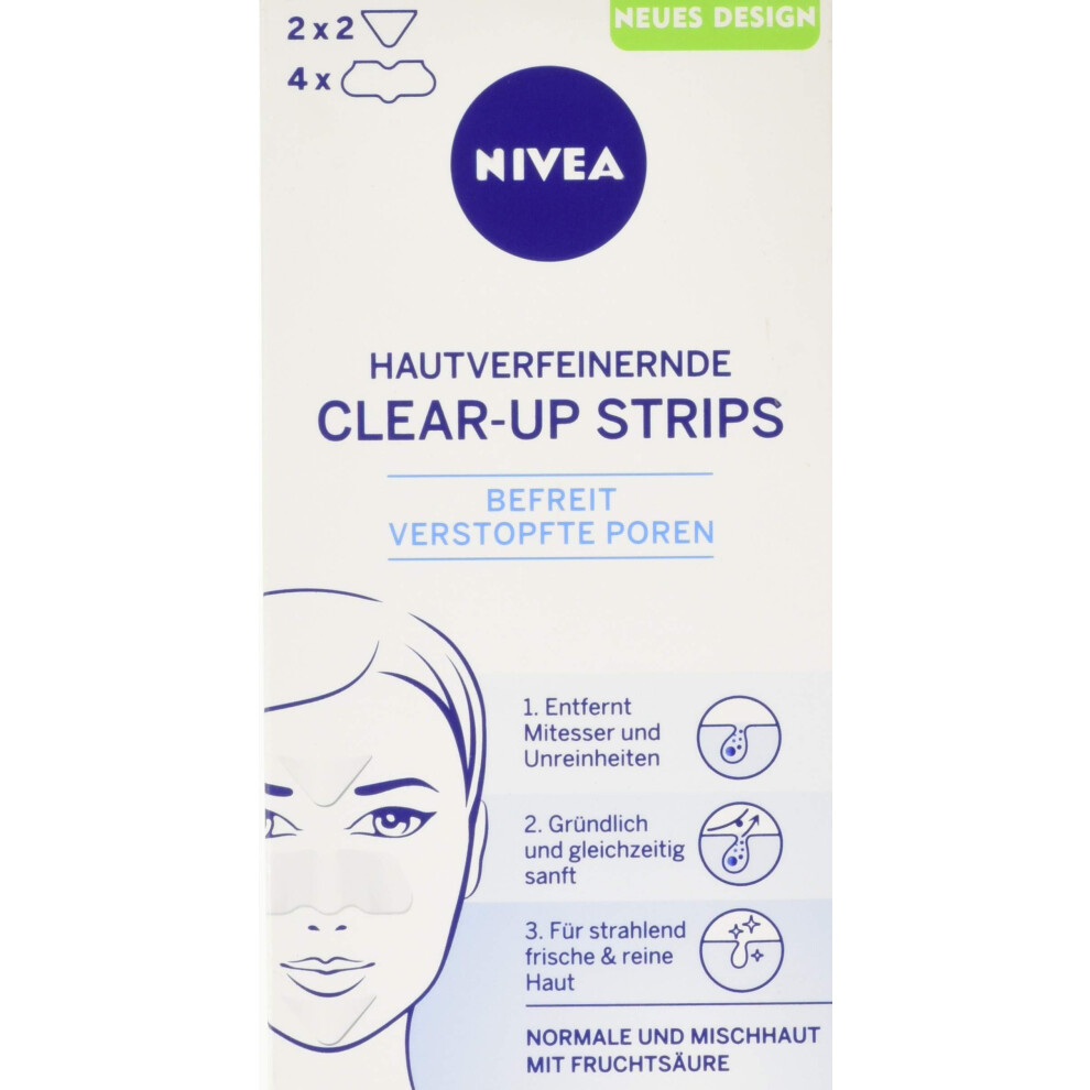 Nivea, Nivea Visage Hautverfeinerndes Clear Up Strips, 6 Count