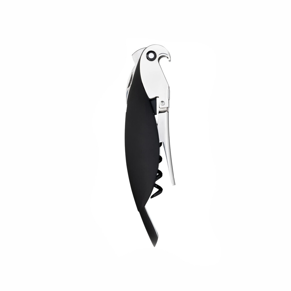 Alessi Parrot Sommelier Design corkscrew, Black