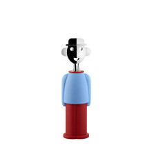 Alessi AM23 LAZ - Alessandro M corkscrew in thermoplastic resin, light blue and chrome plated zamak
