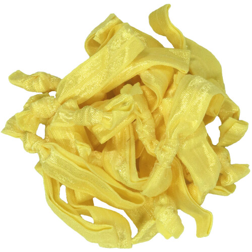 Gomas para el cabello 20 elásticas sin marcas (amarillo)