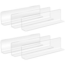 20pcs Supermarket Shelf Dividers Cabinets Shelf Dividers Plastic Transparent Shelf Separators