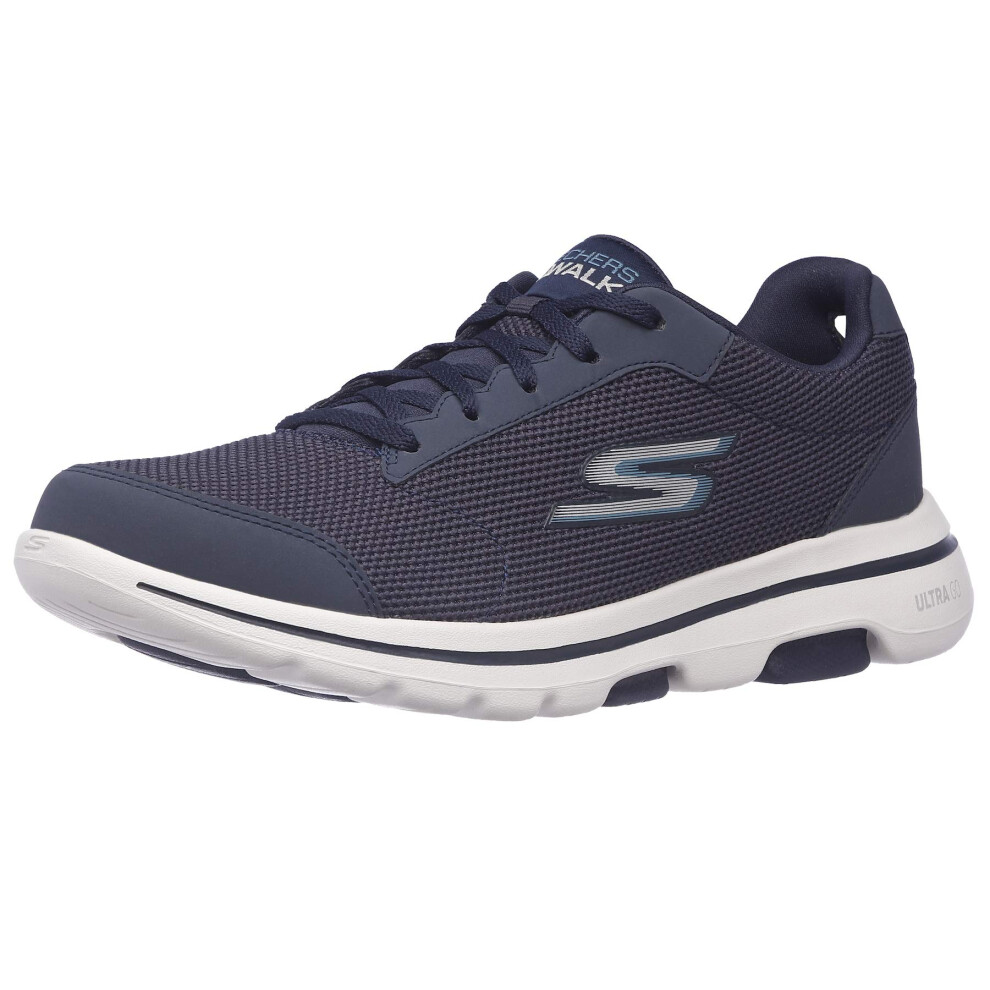 Skechers Mens gowalk 5 Qualify-Athletic Mesh Lace Up Performance Walking Shoe Sneaker, NavyBlue, 105 X-Wide