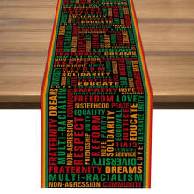Nepnuser Juneteenth Table Runner Black Pride Party Decorations African American Freedom Day Dining Room Kitchen Home Decor 72 Inches Long
