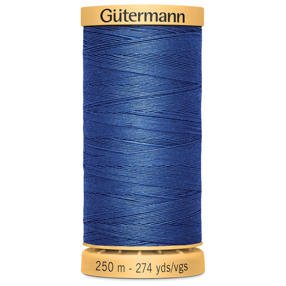 Gutermann Natural Cotton Thread 273yd-Royal Blue 251C-6800