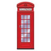 Beistle Rode Telefooncel Gewrichtsstuk - 1 Stuk Veelkleurig