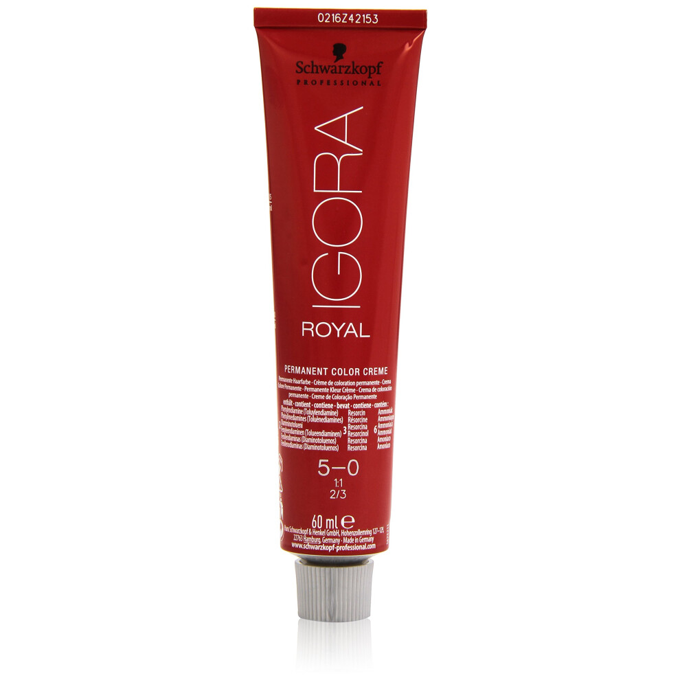 Schwarzkopf IGORA ROYAL 5-0 Light Brown Natural 60ml by Schwarzkopf