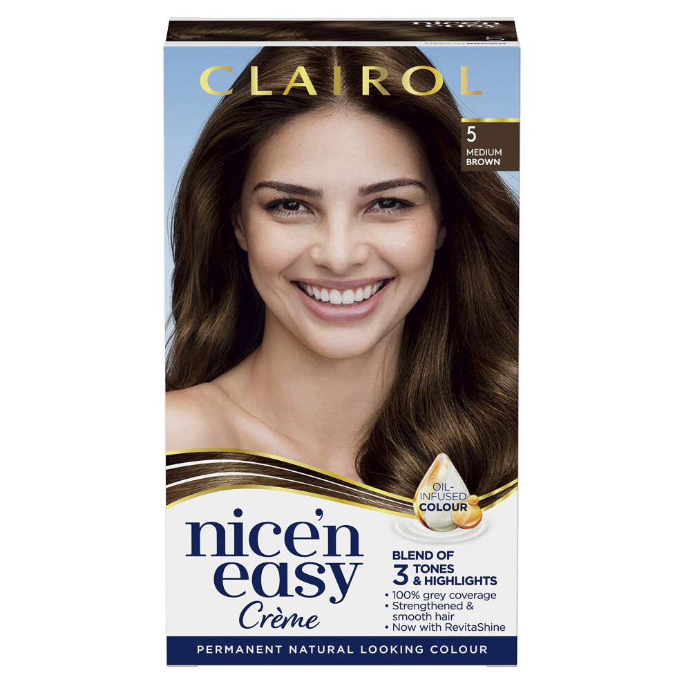 clairol Nice n Easy Permanent Hair colour 118 Natural Medium Brown