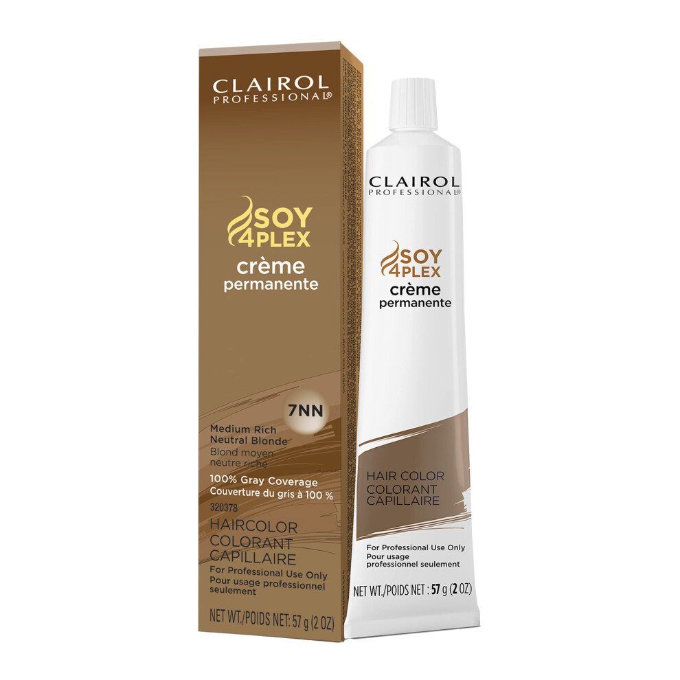 Clairol Professional Permanent Cr?me, 7nn Med Neutral Blonde, 2 oz.