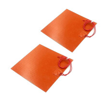 2pcs Silicone Rubber Heating Pad, 12v 30w Heating Baking Mats Electric Blanket Flexible Mat 200 Max (100x100mm)