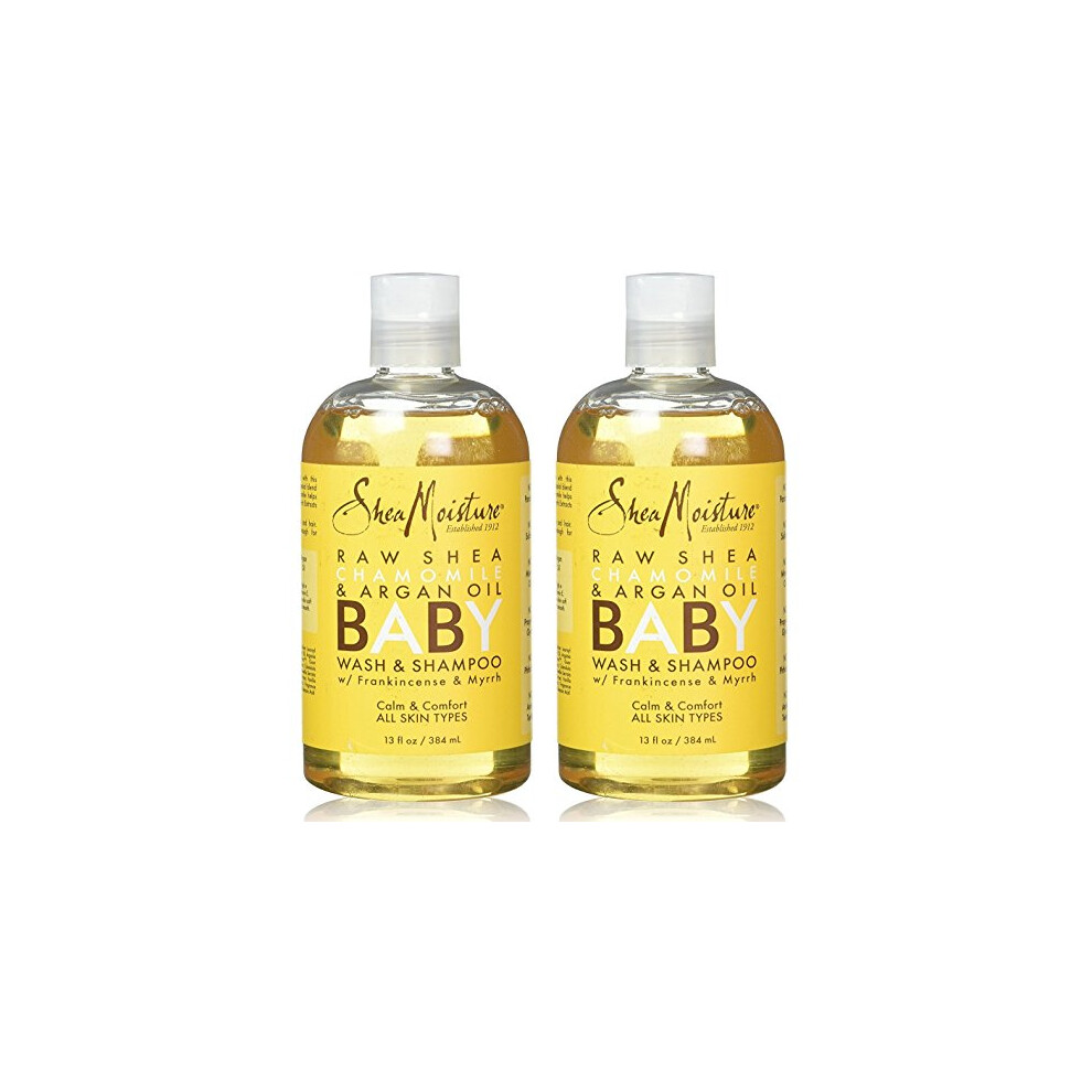 Shea Moisture Raw Shea Butter Baby Head-to-Toe Wash & Shampoo, 13 Oz, Pack of 2