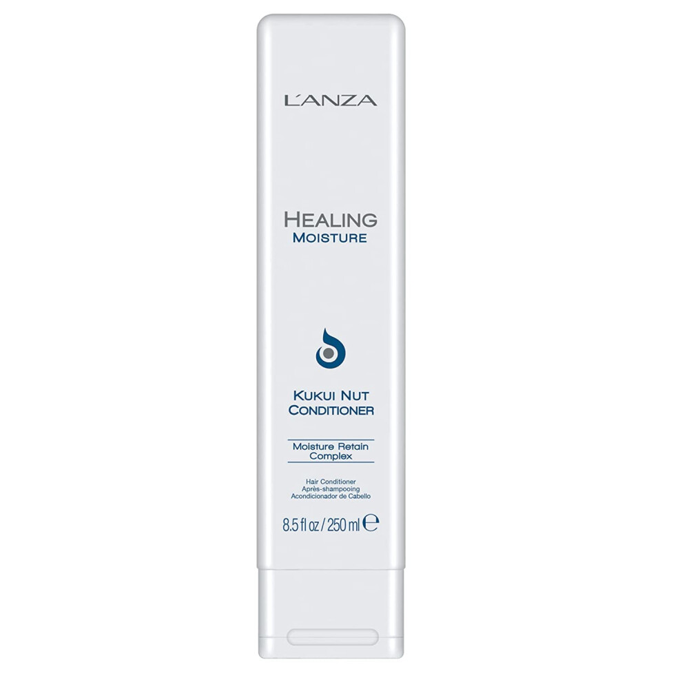 LANZA Healing Moisture Kukui Nut conditioner, Renews Strength, Replenishes Moisture, for a Perfect Silky Look,Suitable for All Hair Types (85 Fl Oz)