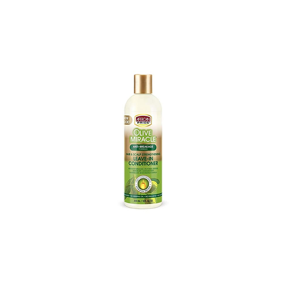 African Pride Olive Miracle Leave-In Conditioner, 12 Ounce