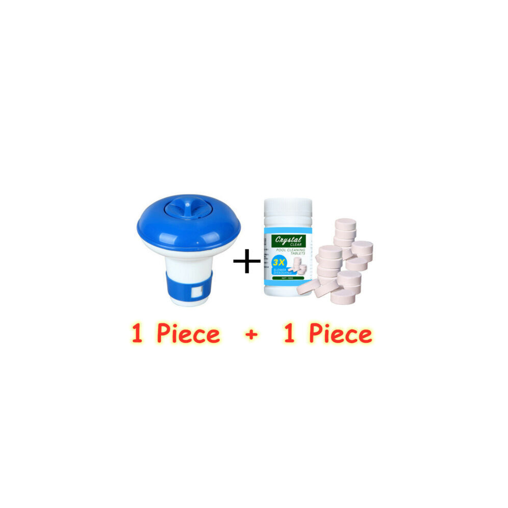 Chlorine Tablets+Floating Chemical Dispenser Hot Tub Swimming Pool