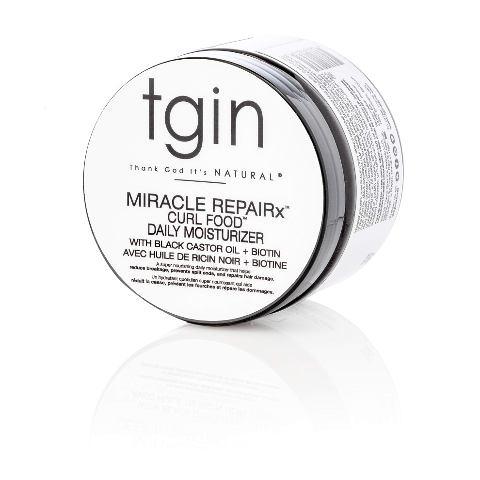 Thank God Its Natur Tgin Miracle Repairx Curl Food Daily Moisturizer For Damaged Hair - Repair - Protect - Restore - 12 Oz