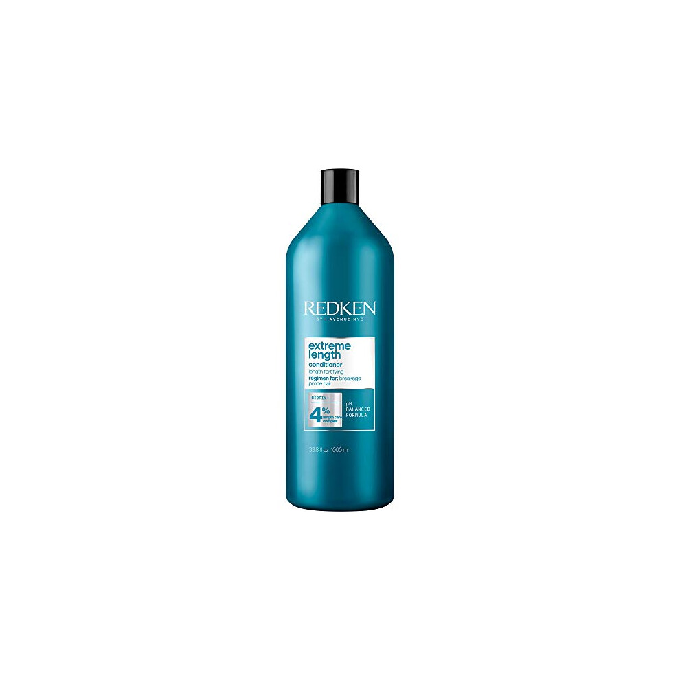 Redken Extreme Length Conditioner | Infused With Biotin and Castor Oil | For Hair Growth | Fortifies, Strengthens & Conditions Hair