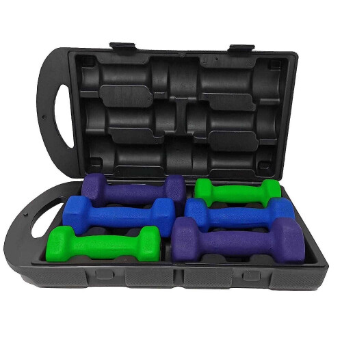 Neoprene Hand Dumbbell Weight Set 10kg With Carry Case