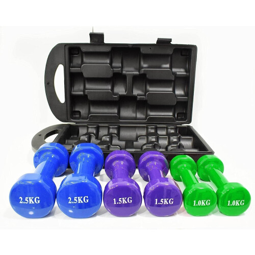 Kemket Vinyl Coated 10 Kgs Dumbbell Set 1