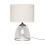 Litecraft Table Lamp Clear Base With Natural Drum Shade - Satin Nickel 7