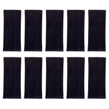 (black) Salon Hair Towels 10 Pack - Fast Drying Towel For Hair, Hands, Face Use At Home, Salon, Spa, Barber A