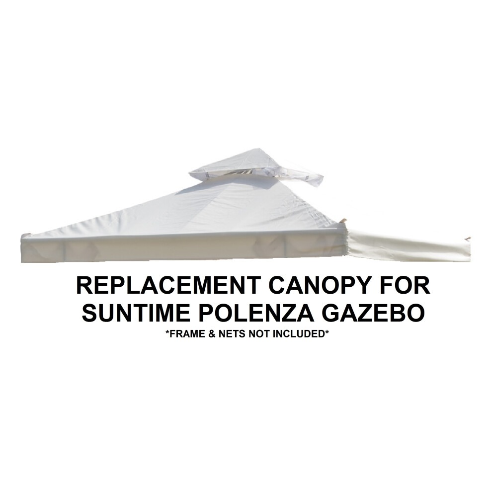 (Cream) SunTime Polenza Gazebo REPLACEMENT CANOPY 2.5m