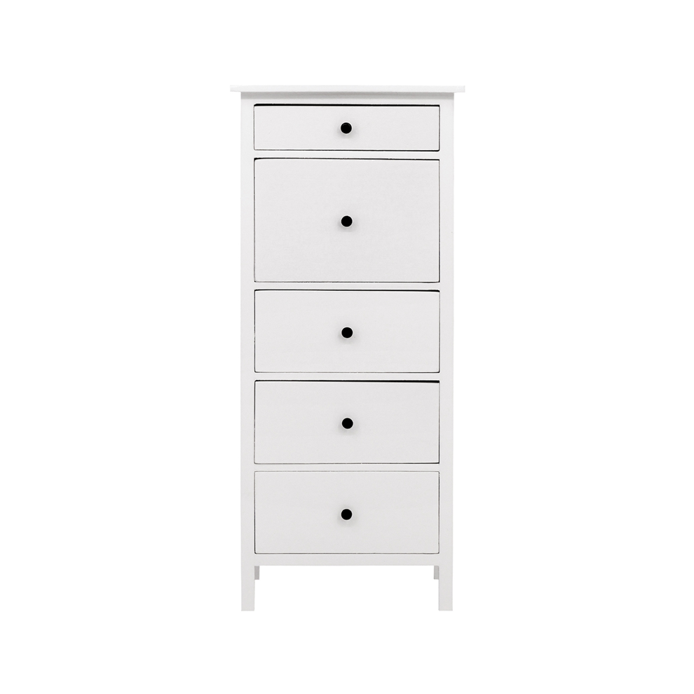 Ob11 1/10 Scale Wooden Five-Drawer Miniature Cabinet For Bjd Dolls White