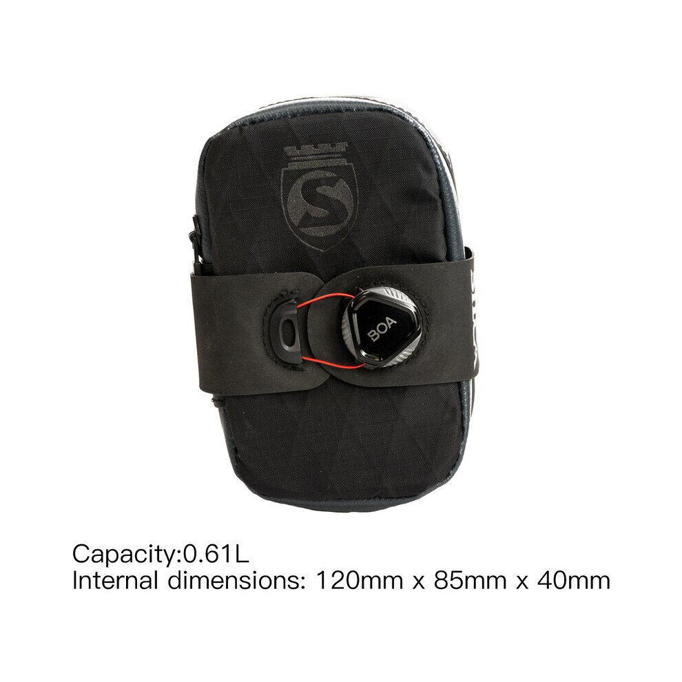 (01 Black) SILCA MATTONE | Bike Bag plus BOA Closure System | Full Waterproof YKK
