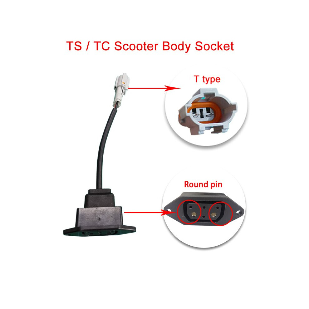 (T Type Socket Round) For Super Soco Ts Tc Original Motorcycle Accessories Body Charging Plug 8210516628205