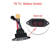 (TS TC socket square) For Super Soco Ts Tc Original Motorcycle Accessories Body Charging Plug