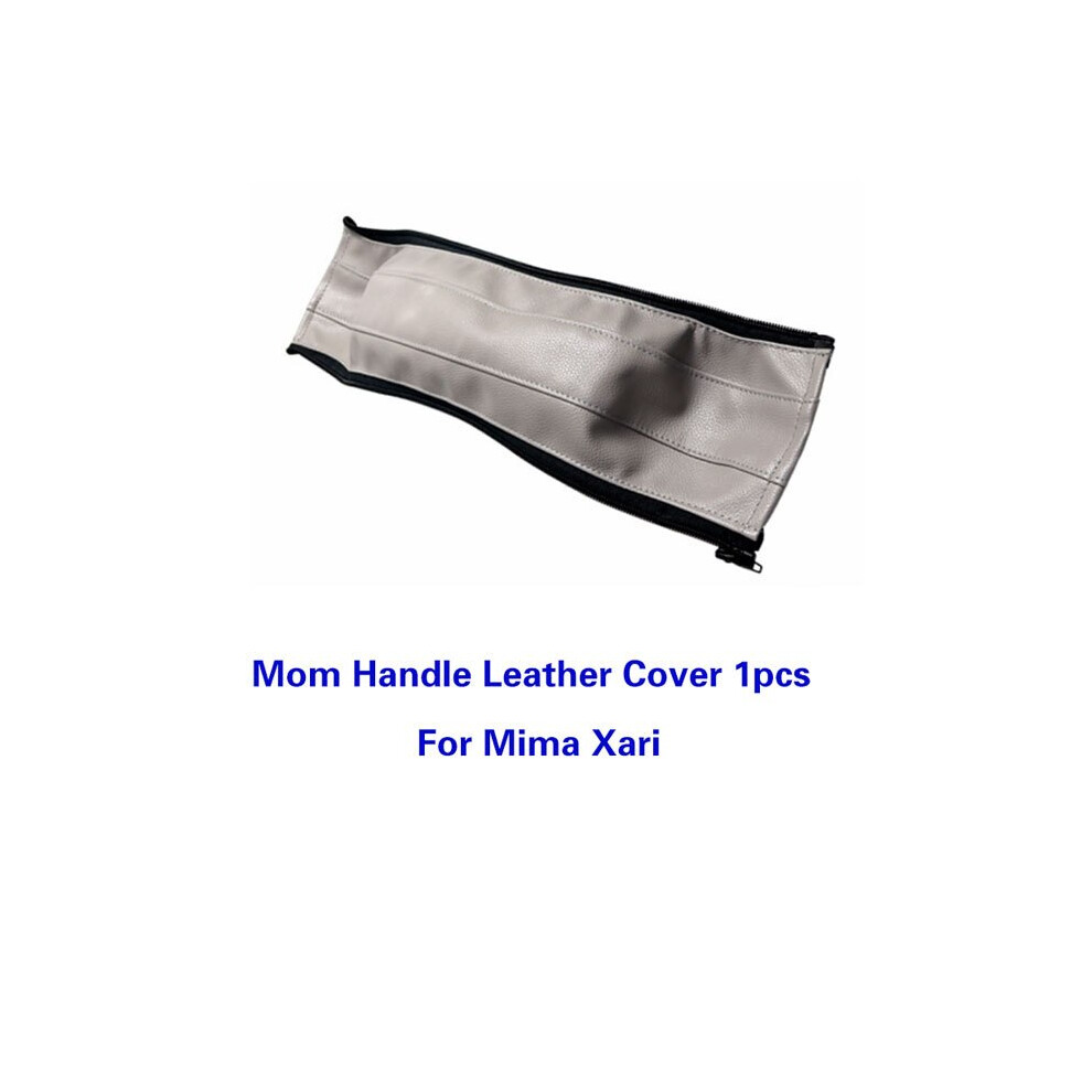 (mom 1pc gray) Baby Stroller PU Leather Handle Covers For Mima Xari Pram Bar Sleeve Case