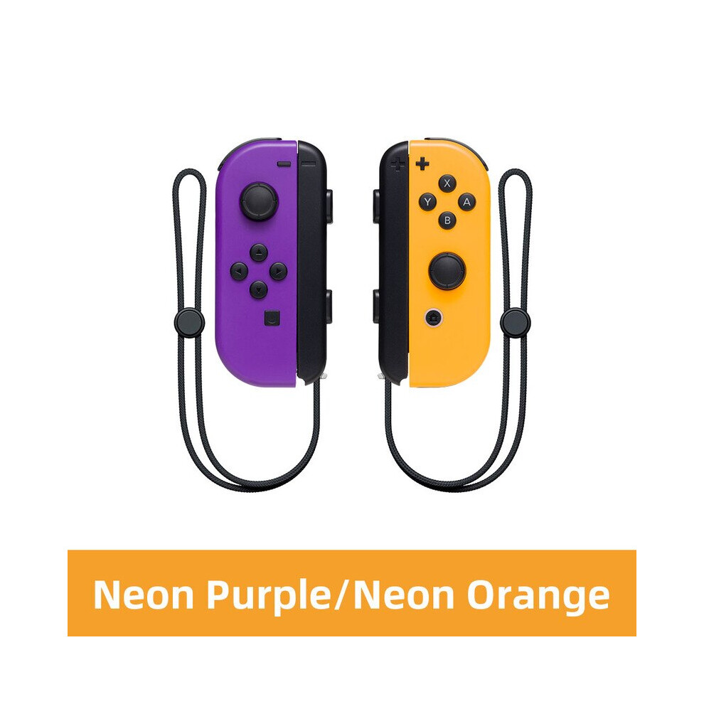 (Purple Orange) Joy Pad Joy Cons Joycons Wireless Controller L/R Controllers with Grip