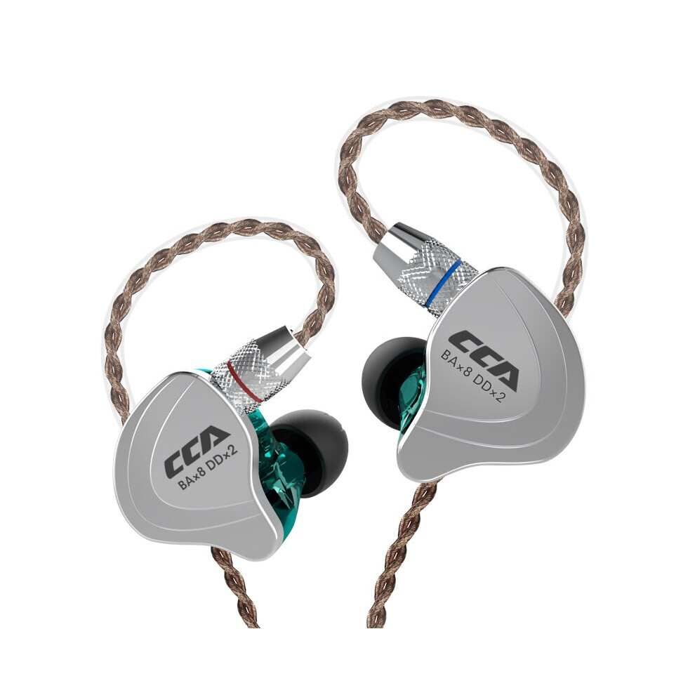 ( No Mic) Cca C10 Headphones 4Ba+1Dd Hybrid Technology Hifi In Ear Music Dj Gamer Cyan 8210516653450
