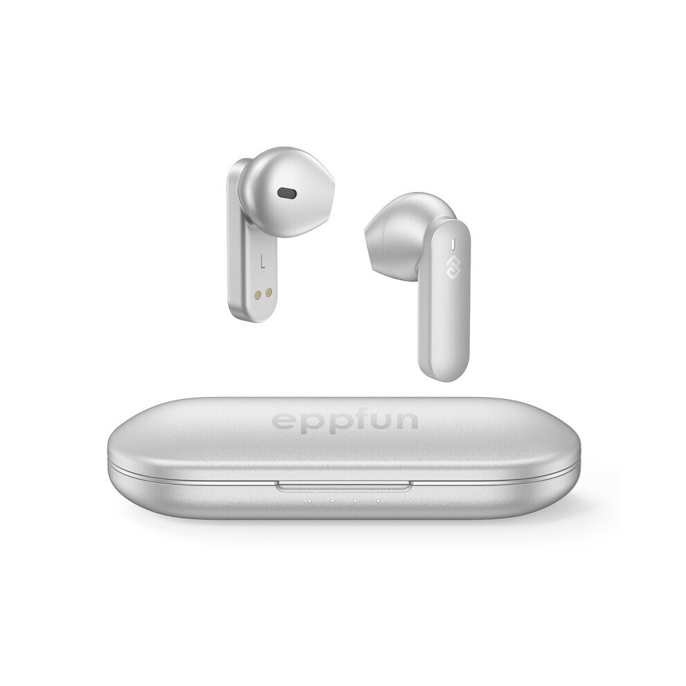 (Silver) Eppfun Cutemeet 300 Metal Tws Earbuds Qualcomm Qcc3040 Aptx Adaptive/Aac Silver 8210516653825