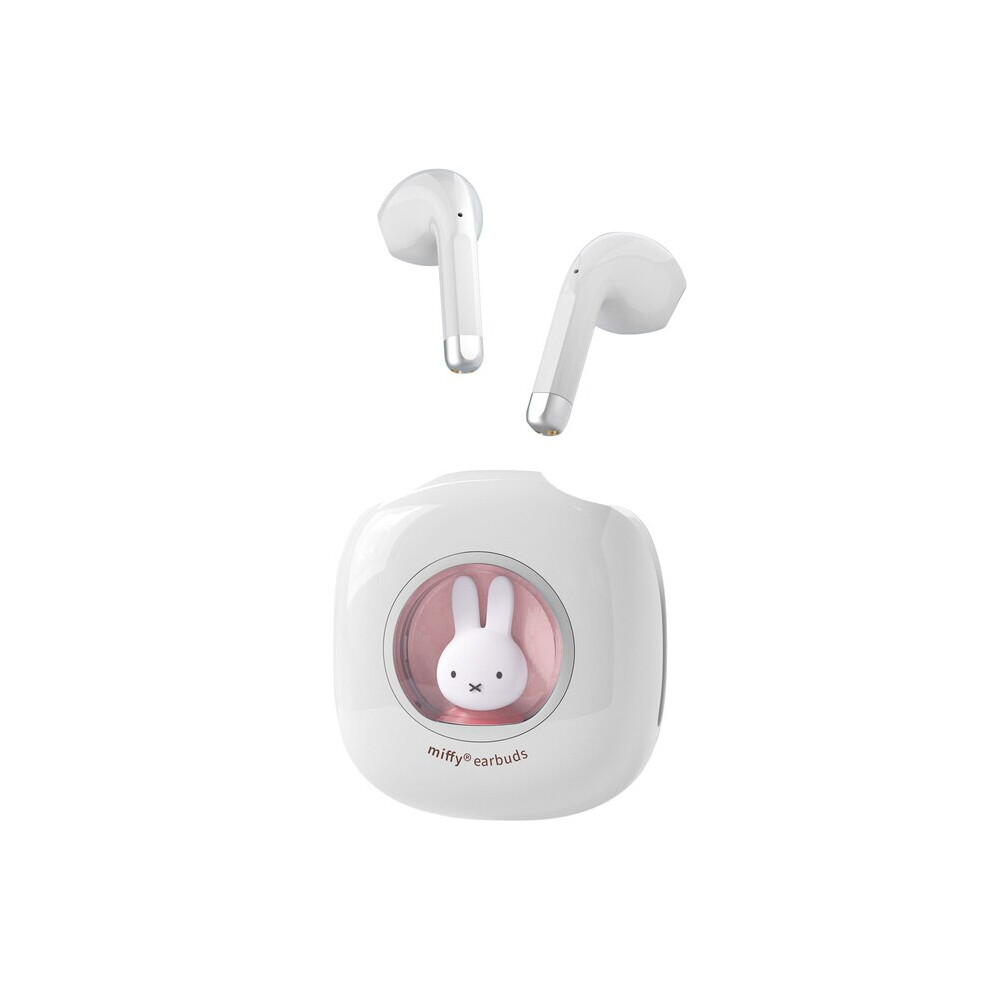 (Pink) Miffy Bluetooth Wireless EarBuds Headset TWS Bluetooth 5.3 Touch Control