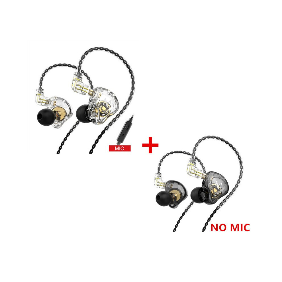 (Clear Mic (Black) Newest Mt1 In Ear Earphone Dynamic Dj Monitor Iem Earbud Hifi Sport Noise Black 8210516653955
