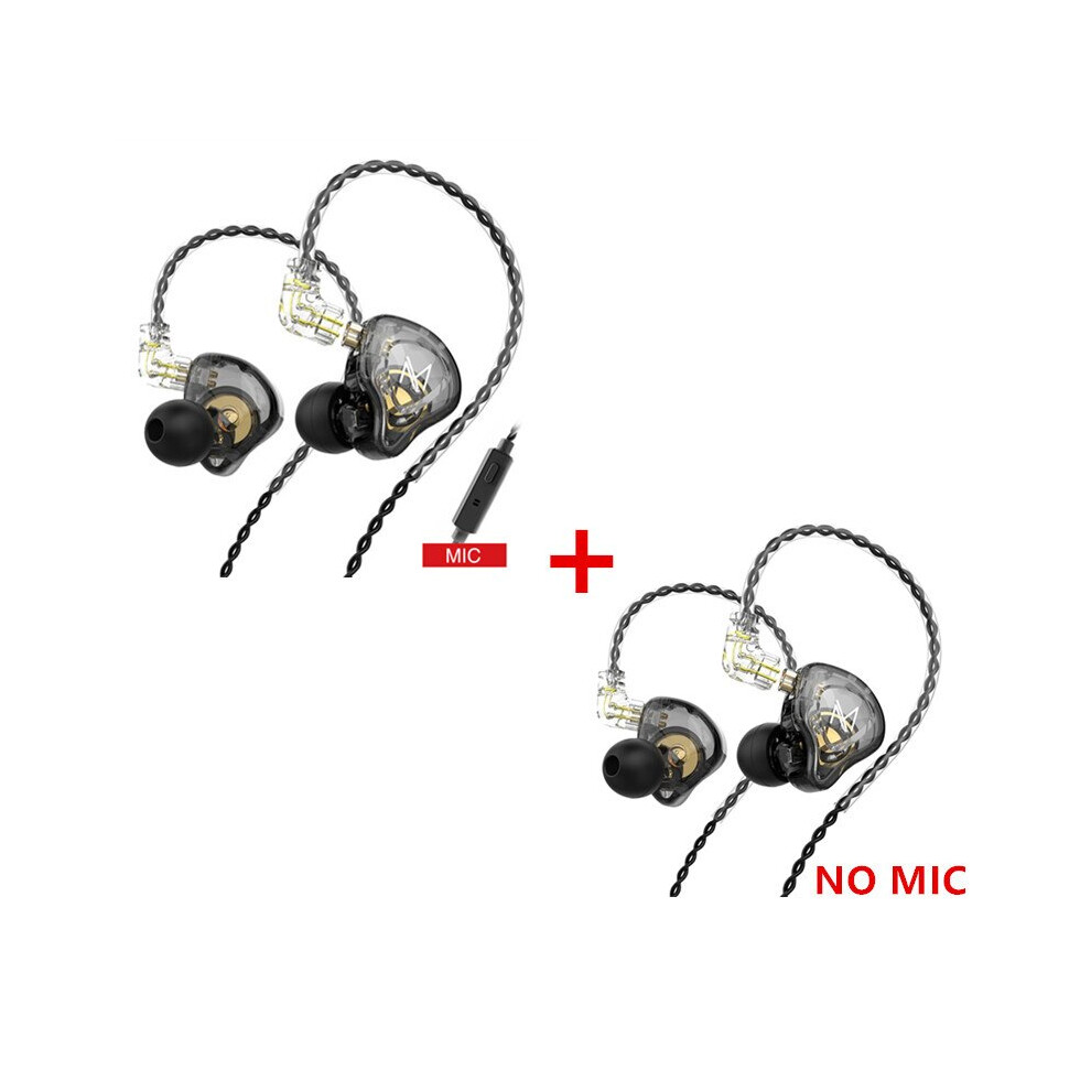 ( Mic (Black) Newest Mt1 In Ear Earphone Dynamic Dj Monitor Iem Earbud Hifi Sport Noise Black 8210516653962