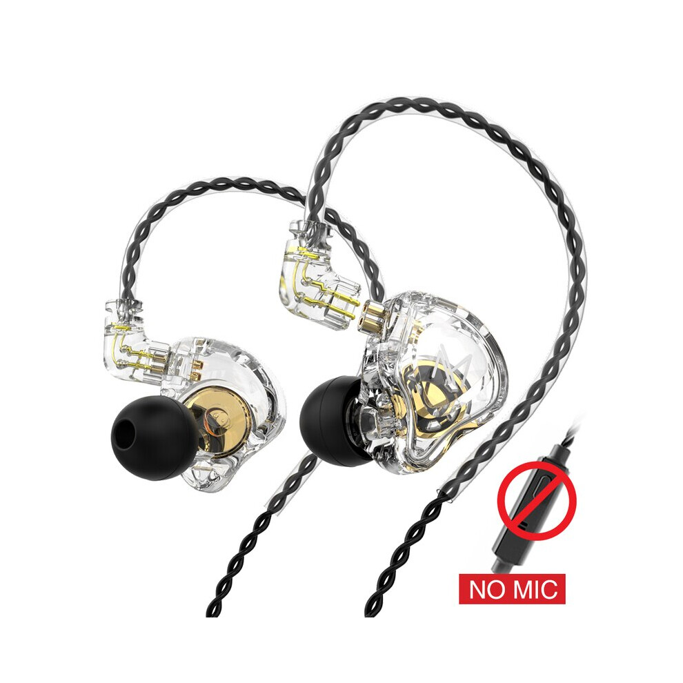 (Clear) Newest Mt1 In Ear Earphone Dynamic Dj Monitor Iem Earbud Hifi Sport Noise 8210516654013