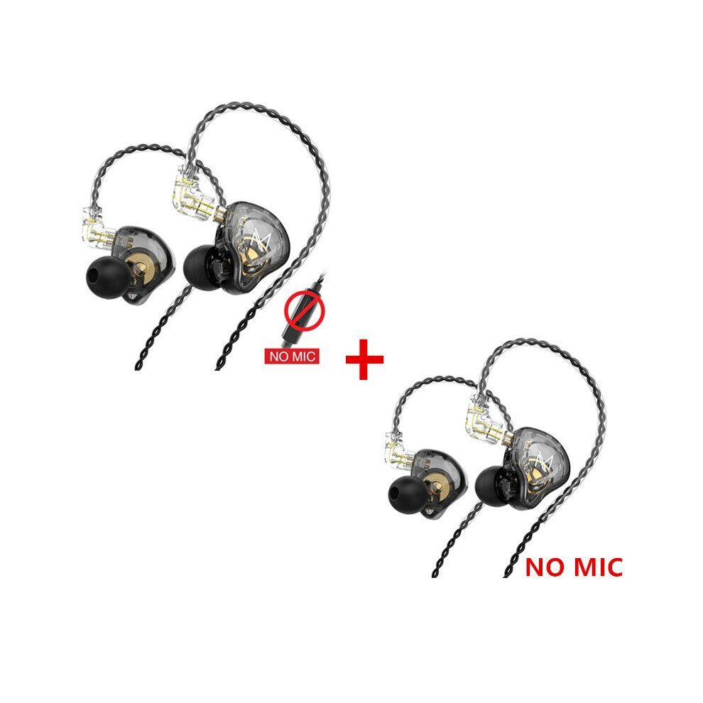 (2Pcs ) Newest Mt1 In Ear Earphone Dynamic Dj Monitor Iem Earbud Hifi Sport Noise Black 8210516654044