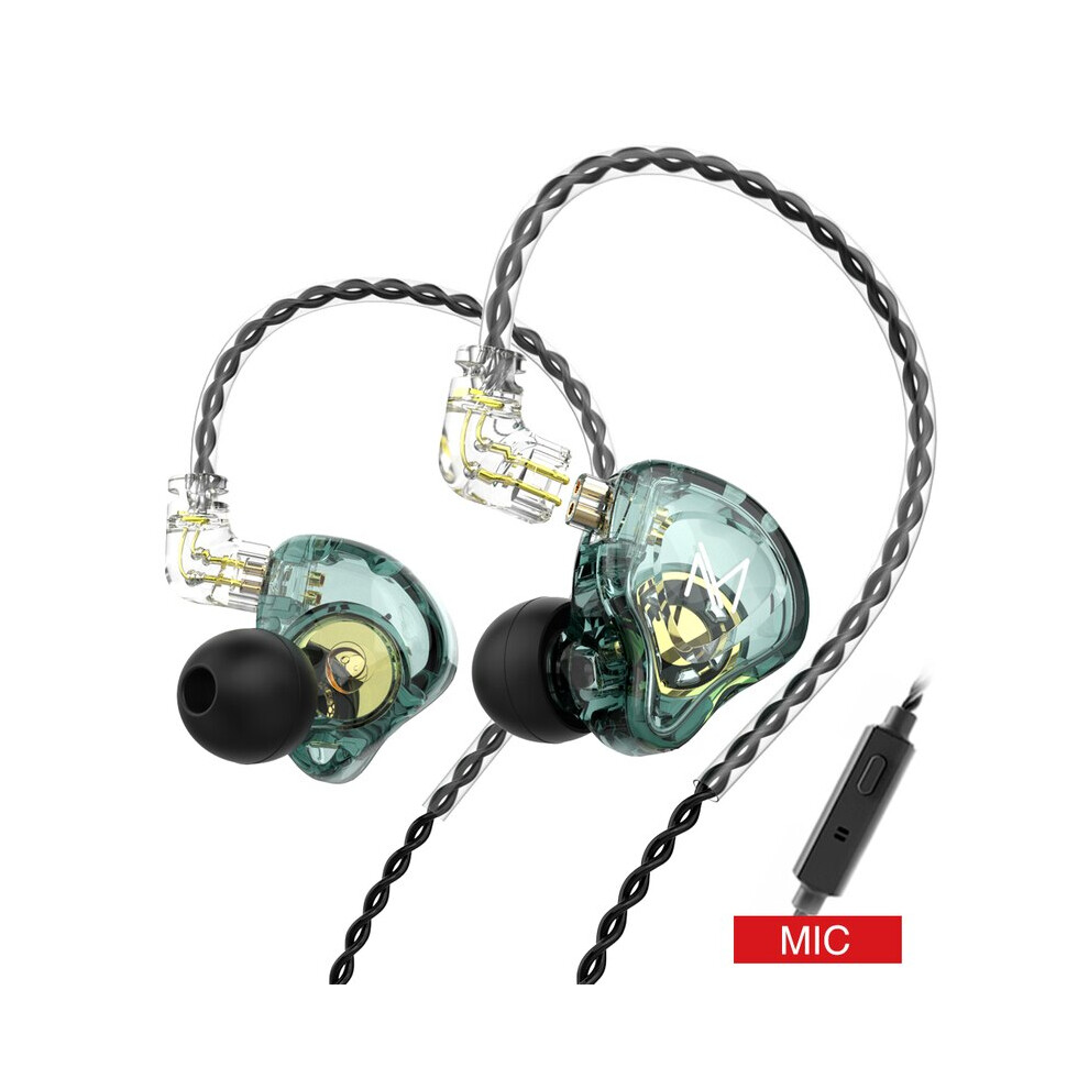 ( Mic) Newest Mt1 In Ear Earphone Dynamic Dj Monitor Iem Earbud Hifi Sport Noise Green 8210516653986