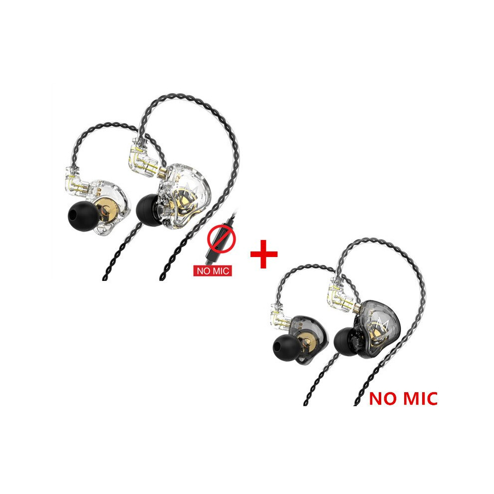 (Clear (Black) Newest Mt1 In Ear Earphone Dynamic Dj Monitor Iem Earbud Hifi Sport Noise Black 8210516654051