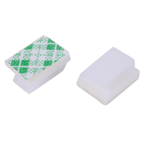 30x Cable Holder Cable Clip Cable Clamp Self-adhesive White 1
