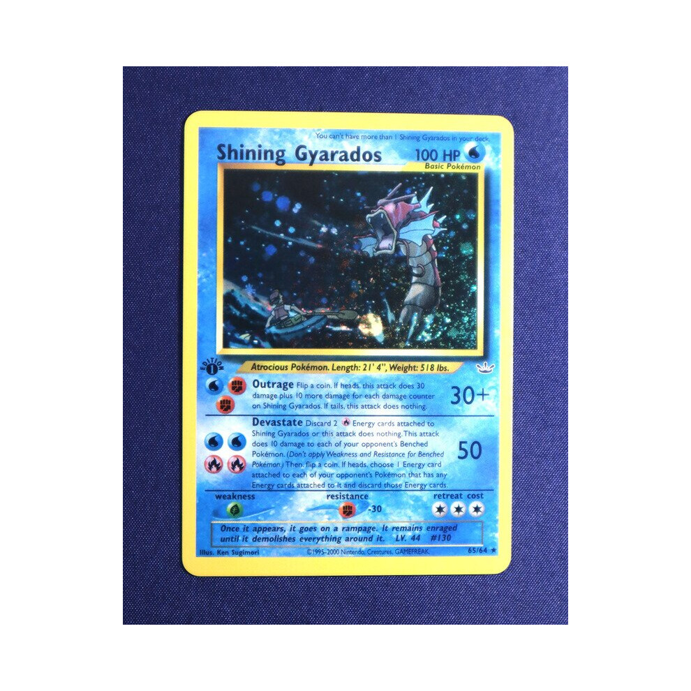 (Shining Gyarados) PokÃ©mon Cards 1st Set Edition Foil Flash Cards Lugia Neo Revelation Shining