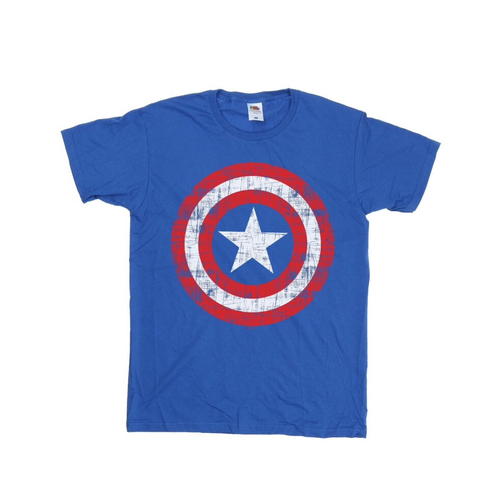 Avengers Captain America Scratched Shield Cotton Boyfriend T-Shirt